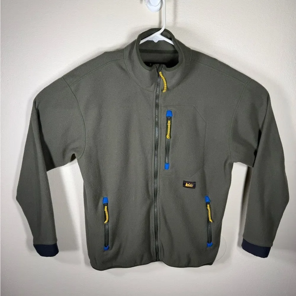 REI Olive Green Lightweight TrailsmithFleece Jacket Men’s Small